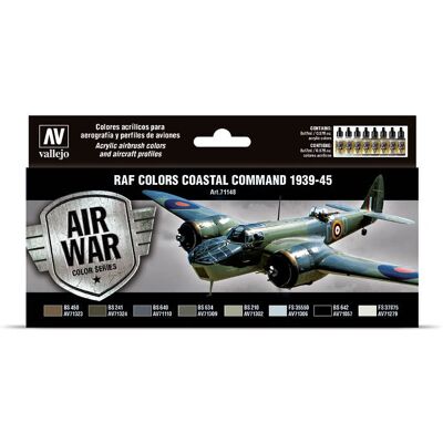 Ensemble de peintures acryliques Vallejo Model Air - Commandement Coastal 1939-45 - Publicité Ensemble de peintures acryliques Vallejo Model Air - Commandement Coastal 1939-45 - Publicité