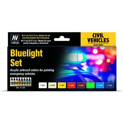 Vallejo Model Air Bluelight Set - Ensemble de peintures Vallejo Model Air Bluelight Set - Ensemble de peintures