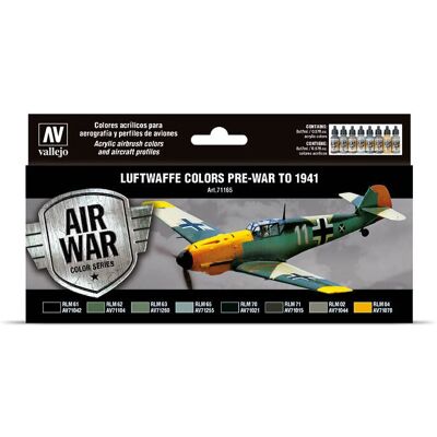 Vallejo Model Air Set - Luftwaffe Vor dem Krieg - Acrylfarben - 17ml Vallejo Model Air Set - Luftwaffe Vor dem Krieg - Acrylfarben - 17ml