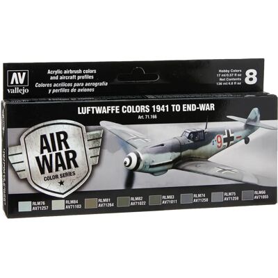 Couleurs Luftwaffe 1941 de Vallejo Model Air - Ensemble de Peintures en Aérographe - Publicité Couleurs Luftwaffe 1941 de Vallejo Model Air - Ensemble de Peintures en Aérographe - Publicité