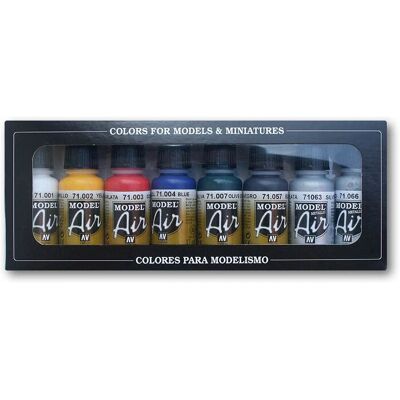 Ensemble de Peintures Acryliques Vallejo 71174 - Multicolore - Model Air - 8 bouteilles - Publicité Ensemble de Peintures Acryliques Vallejo 71174 - Multicolore - Model Air - 8 bouteilles - Publicité