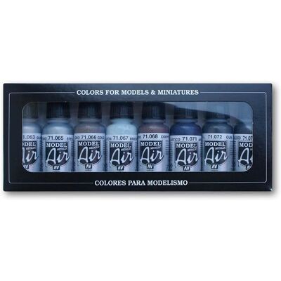Vallejo Model Air Metallic Colors Set - 8x17mL Vallejo Model Air Metallic Colors Set - 8x17mL