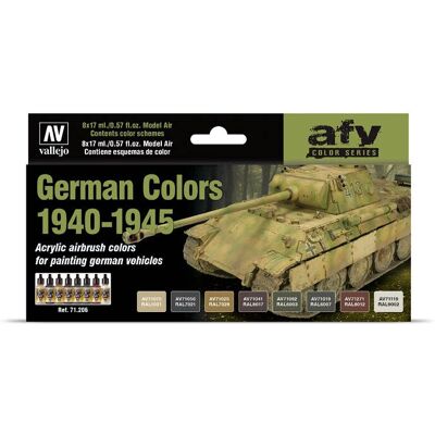 Vallejo Model Air Set - Deutsche Farben 1940-1945 - Acrylfarben Vallejo Model Air Set - Deutsche Farben 1940-1945 - Acrylfarben