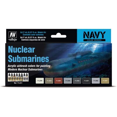 Vallejo Model Air Acrylic Paint Set - Nuclear Submarines Vallejo Model Air Acrylic Paint Set - Nuclear Submarines