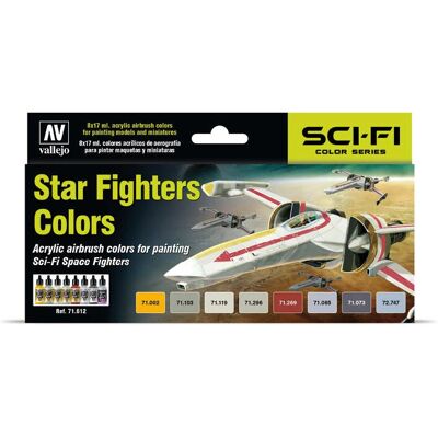 Vallejo Model Air Set - Couleurs de Chasseurs Stellaires (8) - Peintures Acryliques Vallejo Model Air Set - Couleurs de Chasseurs Stellaires (8) - Peintures Acryliques