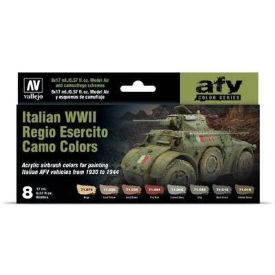 Vallejo: 8x WWII Italian Camouflage Colors - Air Set - Model Air Vallejo: 8x WWII Italian Camouflage Colors - Air Set - Model Air