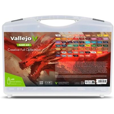 Vallejo Acrylic Model Paint - Creative Full Collection - Air Case 72185 Vallejo Acrylic Model Paint - Creative Full Collection - Air Case 72185