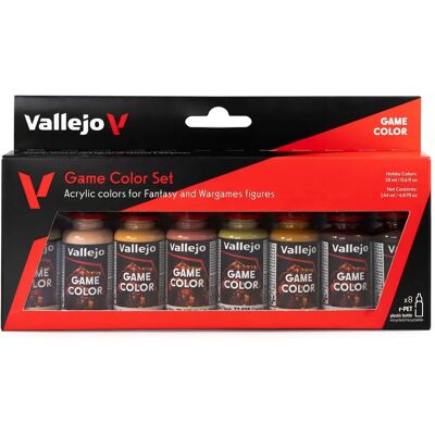Conjunto de Tintas Acrílicas Tons de Pele Vallejo - Miniaturas 8 Cores Conjunto de Tintas Acrílicas Tons de Pele Vallejo - Miniaturas 8 Cores
