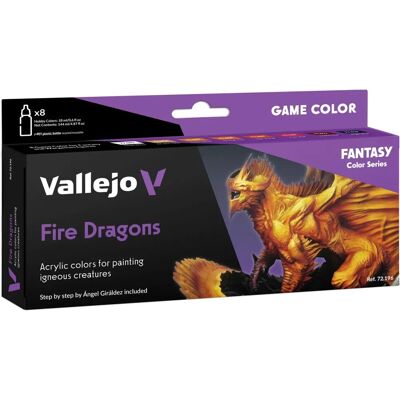 Vallejo Fire Dragons Acrylic Paint Set - Miniatures - Hobby Vallejo Fire Dragons Acrylic Paint Set - Miniatures - Hobby