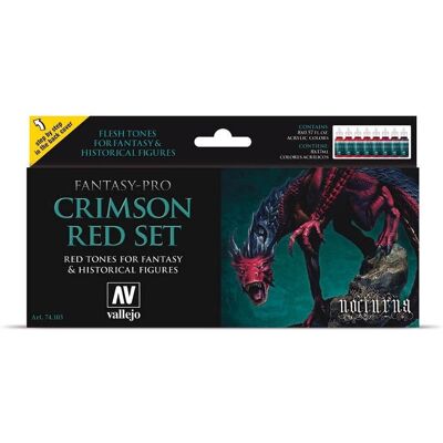 Vallejo Crimson Red Art & Craft Paint Set - Acrylic, 17ml, 8 pcs Vallejo Crimson Red Art & Craft Paint Set - Acrylic, 17ml, 8 pcs