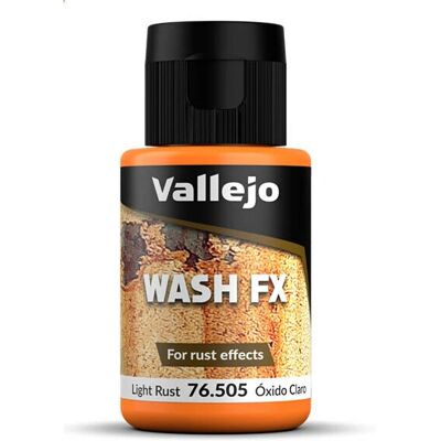 Vernice acrilica Vallejo 35 ml - Ruggine chiara - Lavaggio modello Vernice acrilica Vallejo 35 ml - Ruggine chiara - Lavaggio modello