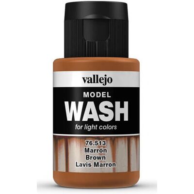 Colore acrilico marrone Vallejo - Lavaggio modellismo 35ml Colore acrilico marrone Vallejo - Lavaggio modellismo 35ml
