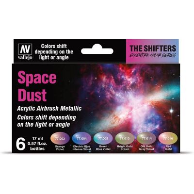 Conjunto de Tintas Acrílicas Space Dust - Vallejo - 6 Cores Conjunto de Tintas Acrílicas Space Dust - Vallejo - 6 Cores