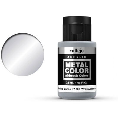 Vallejo Weiß Aluminium Acryl Modellfarbe - Wasserbasiert - 32ml Vallejo Weiß Aluminium Acryl Modellfarbe - Wasserbasiert - 32ml