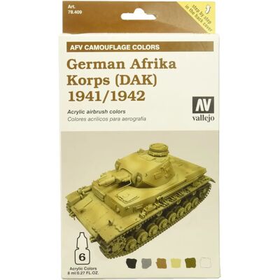 Vallejo Modell Air AFV Set Deutsches Afrika-Korps - Künstler- & Bastelfarben Vallejo Modell Air AFV Set Deutsches Afrika-Korps - Künstler- & Bastelfarben