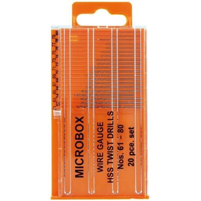 Vallejo Microbox-Bohrersatz 20 Stück - Hochgeschwindigkeitsstahl 61-80mm Vallejo Microbox-Bohrersatz 20 Stück - Hochgeschwindigkeitsstahl 61-80mm