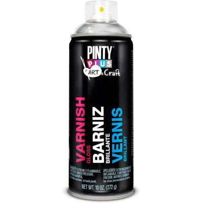 Pintyplus - Base Agua - 520 ml - Transparente - Verniz em spray Pintyplus - Base Agua - 520 ml - Transparente - Verniz em spray