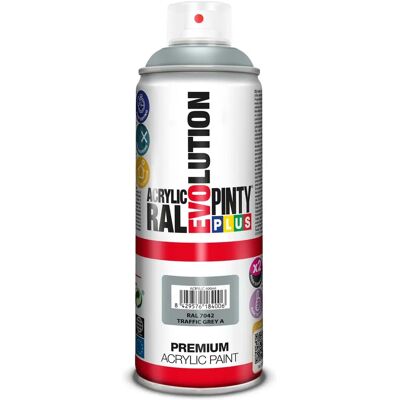 Pintyplus RAL 7042 Spray Tinta - Secagem rápida, Interior/Exterior Pintyplus RAL 7042 Spray Tinta - Secagem rápida, Interior/Exterior