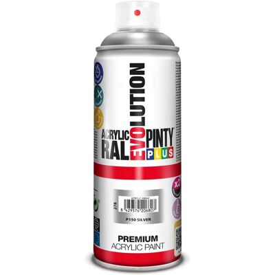 Pintyplus Silber Sprayfarbe - Acryl, Schnelltrocknend, Innen/Außen Pintyplus Silber Sprayfarbe - Acryl, Schnelltrocknend, Innen/Außen