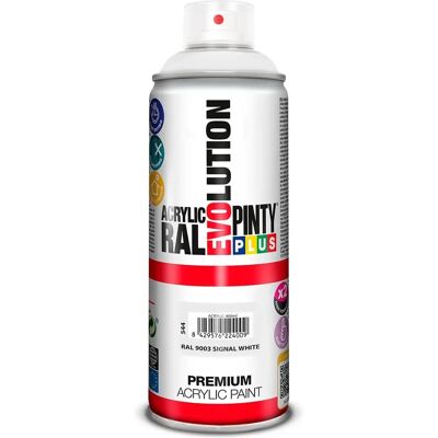 Peinture en aérosol Pintyplus Evolution RAL 9003 Blanc Signal - Spray Paint - Publicité Peinture en aérosol Pintyplus Evolution RAL 9003 Blanc Signal - Spray Paint - Publicité