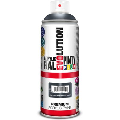 Peinture en spray Pintyplus Evolution RAL 7016 - 400ml - Anthracite - Publicité Peinture en spray Pintyplus Evolution RAL 7016 - 400ml - Anthracite - Publicité