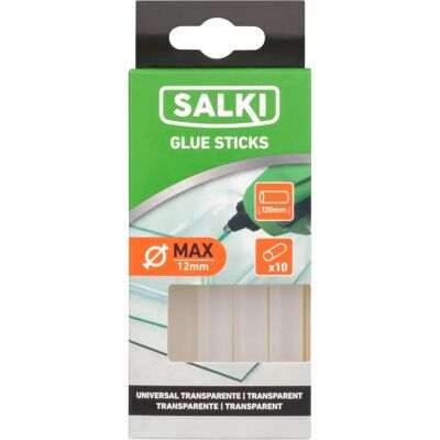 Bâtons de colle chaude Salki - 12x120mm - Pack de 10 - Publicité Bâtons de colle chaude Salki - 12x120mm - Pack de 10 - Publicité