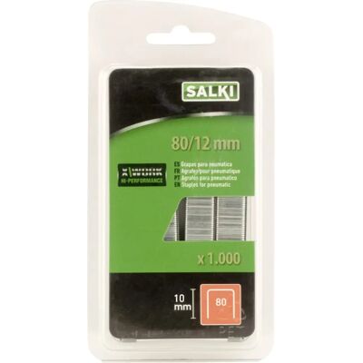 Salki 86918012 - Agrafes - 80 Agrafes - 12 mm - Publicité Salki 86918012 - Agrafes - 80 Agrafes - 12 mm - Publicité