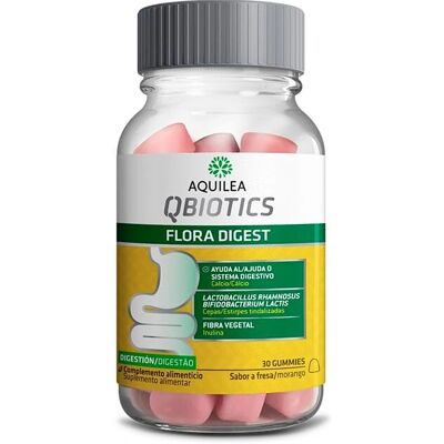 Aquilea Qbiotics Gomme Fragola - Integratore digestivo Aquilea Qbiotics Gomme Fragola - Integratore digestivo