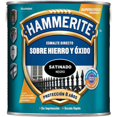 Tinta satinada anticorrosiva Hammerite - 2,5L - Preto - Interior e Exterior Tinta satinada anticorrosiva Hammerite - 2,5L - Preto - Interior e Exterior