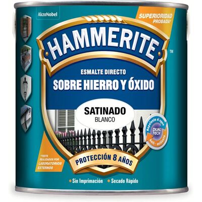 Hammerite Esmalte Blanco Satinado 2,5L - Pintura para Metales Hammerite Esmalte Blanco Satinado 2,5L - Pintura para Metales