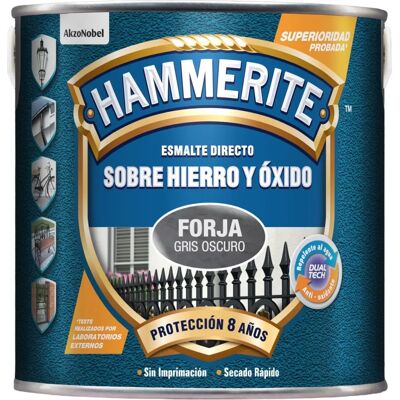 Tinta antioxidação cinza escuro Hammerite - 2,5L Tinta antioxidação cinza escuro Hammerite - 2,5L