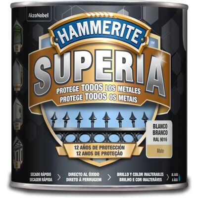 Hammerite Superia Esmalte Antioxidante Brillante Negro 2,5L - Pintura Protectora para Metales Hammerite Superia Esmalte Antioxidante Brillante Negro 2,5L - Pintura Protectora para Metales