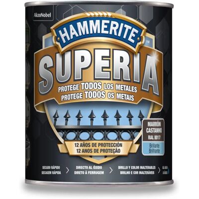 Hammerite Superia Esmalte Agua Marrón Oscuro - Pintura Hammerite Superia Esmalte Agua Marrón Oscuro - Pintura