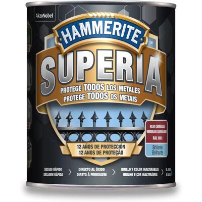 Hammerite Superia - Esmalte antioxidante 750 ml - Rojo Carruajes Hammerite Superia - Esmalte antioxidante 750 ml - Rojo Carruajes