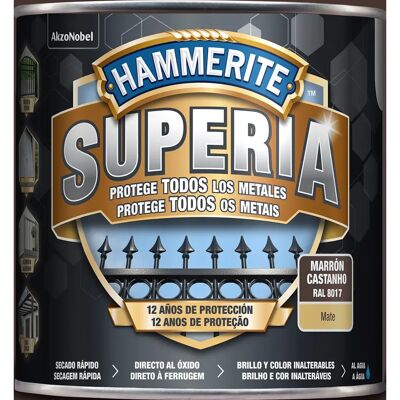 Hammerite Superia Pintura Antioxidante al Agua Marrón - Metal Hammerite Superia Pintura Antioxidante al Agua Marrón - Metal