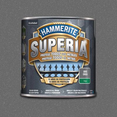 Hammerite Superia Esmalte Antioxidante al Agua - Gris 2.5L - Protección Hasta 12 Años Hammerite Superia Esmalte Antioxidante al Agua - Gris 2.5L - Protección Hasta 12 Años