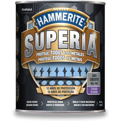 Hammerite Superia Esmalte a Base de Agua Gris - Pintura Antioxidante Hammerite Superia Esmalte a Base de Agua Gris - Pintura Antioxidante
