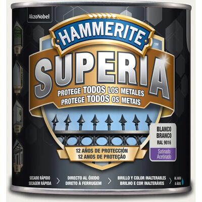 Hammerite Superia - Esmalte antióxido a base de agua Blanco 2,5L Hammerite Superia - Esmalte antióxido a base de agua Blanco 2,5L