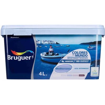 Pintura Interior Azul Intermedio Bruguer - 4L - Pintura Pintura Interior Azul Intermedio Bruguer - 4L - Pintura