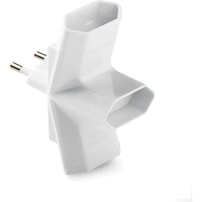 Famatel Adaptador Elétrico Triplo Branco - Electrical Adapter Famatel Adaptador Elétrico Triplo Branco - Electrical Adapter