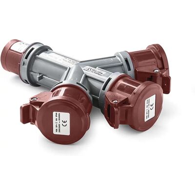 Famatel 15009 Adaptateur Industriel Rouge 3P+N+T 32A IP44 - Publicité Famatel 15009 Adaptateur Industriel Rouge 3P+N+T 32A IP44 - Publicité