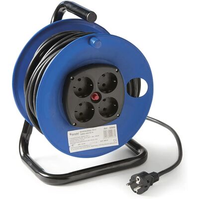 Famatel Cable Reel 25m con 4 Tomas - Suministro eléctrico Famatel Cable Reel 25m con 4 Tomas - Suministro eléctrico