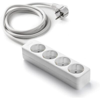 Famatel 4-Stopcontact Verlengsnoer met 1.5m Kabel - Overspanningsbeveiliging Famatel 4-Stopcontact Verlengsnoer met 1.5m Kabel - Overspanningsbeveiliging