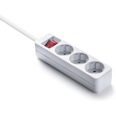 Famatel Verlengsnoer met Schakelaar - 3 Stopcontacten, 1.5m, Wit Famatel Verlengsnoer met Schakelaar - 3 Stopcontacten, 1.5m, Wit