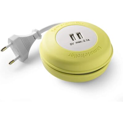 Famatel Enrouleur de Câble 2 USB 2m - Compact et Facile à Transporter Famatel Enrouleur de Câble 2 USB 2m - Compact et Facile à Transporter