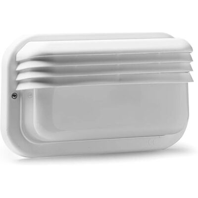 Famatel Applique Murale Horizontale Blanche - E27 18W IP44 - Publicité Famatel Applique Murale Horizontale Blanche - E27 18W IP44 - Publicité