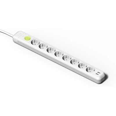 Famatel 2639 Verlengsnoer - 8 Stopcontacten, 2 USB, Schakelaar, EU Stekker Famatel 2639 Verlengsnoer - 8 Stopcontacten, 2 USB, Schakelaar, EU Stekker