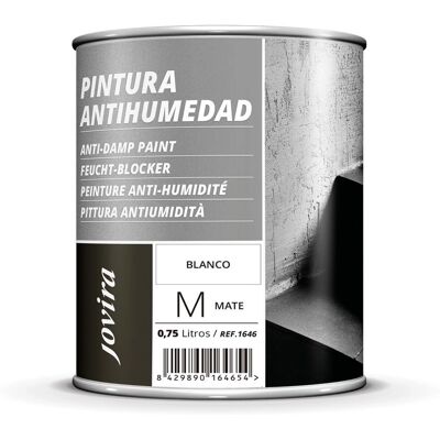 JOVIRA - Pintura Antihumedad - Bianco - 0.750 L - Paint JOVIRA - Pintura Antihumedad - Bianco - 0.750 L - Paint
