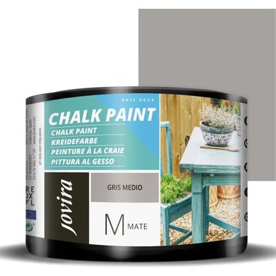 JOVIRA PINTURAS - Pintura Tiza - Gris Medio - 0.375 L - paint JOVIRA PINTURAS - Pintura Tiza - Gris Medio - 0.375 L - paint