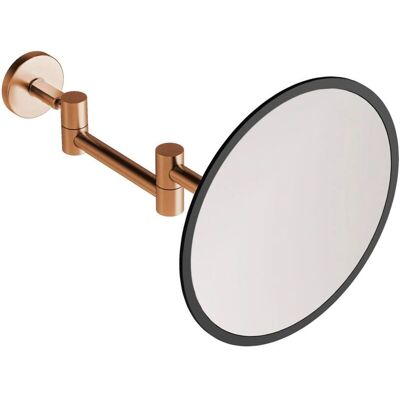 Espejo de aumento de pared Cosmic - Cobre cepillado dorado - Redondo, 20x11x20 cm - Espejo de baño Espejo de aumento de pared Cosmic - Cobre cepillado dorado - Redondo, 20x11x20 cm - Espejo de baño